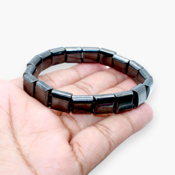 Hematite flat slab bracelets