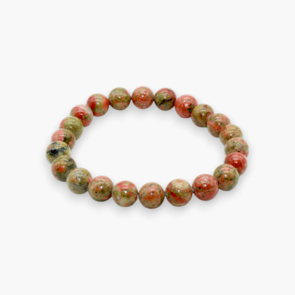 Unakite Beads Bracelets - 8 mm Unakite Beads Bracelets - 8 mm