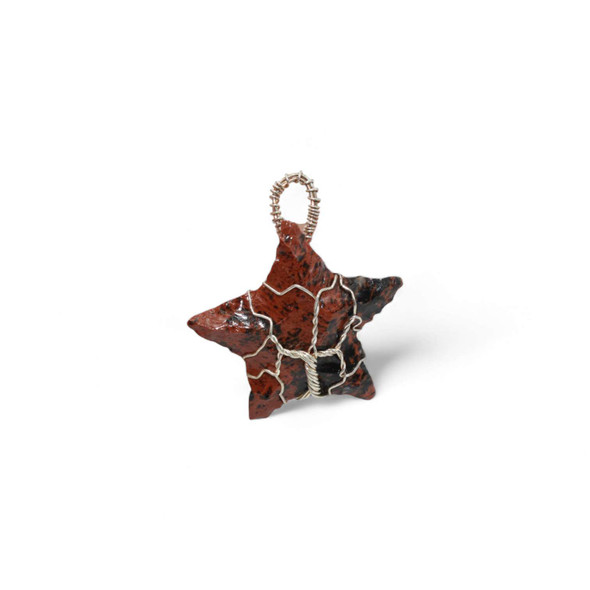 Mahagony jasper wire wrap star pendant Mahagony jasper wire wrap star pendant