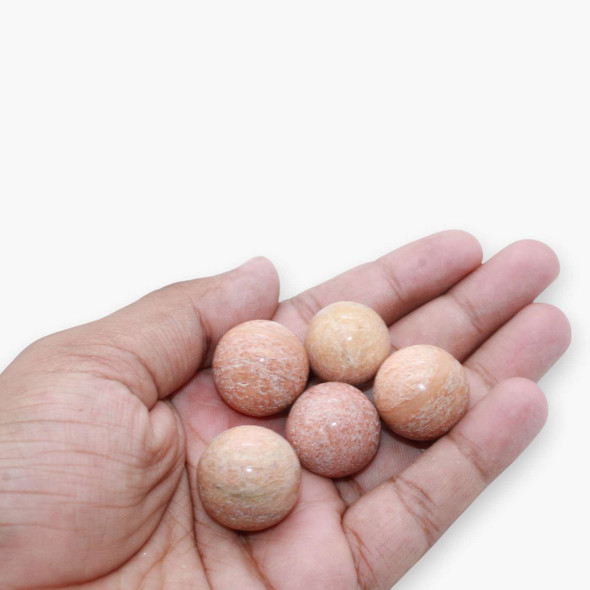 Orange aventurine small spheres 15 to 20 mm