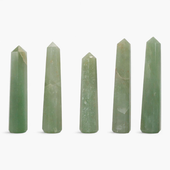 Jade Quartz faceted crystal points - 2 1/2 to 3 inch