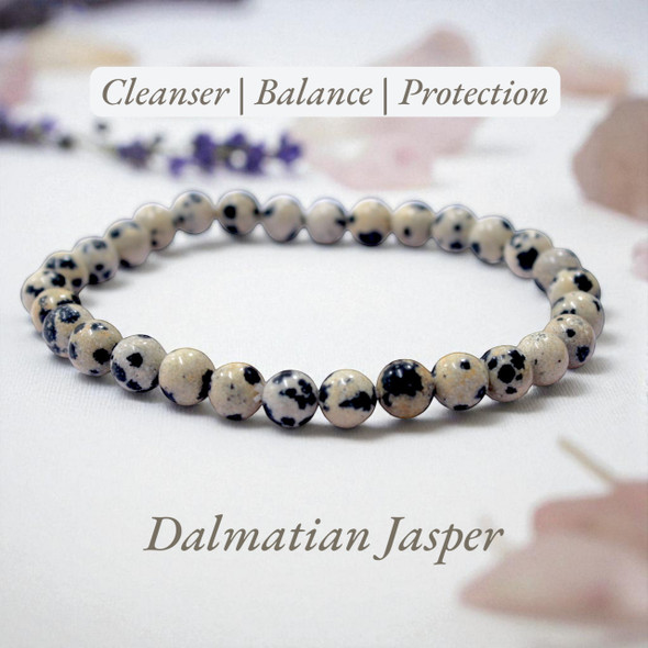Dalmatian Jasper Energy Bracelet - 6 mm