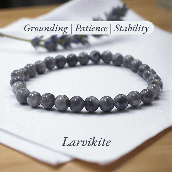 Larvikite Energy Bracelet - 6 mm