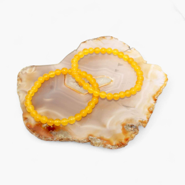 Yellow Jade Energy Bracelet - 6 mm