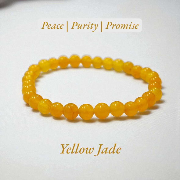 Yellow Jade Energy Bracelet - 6 mm