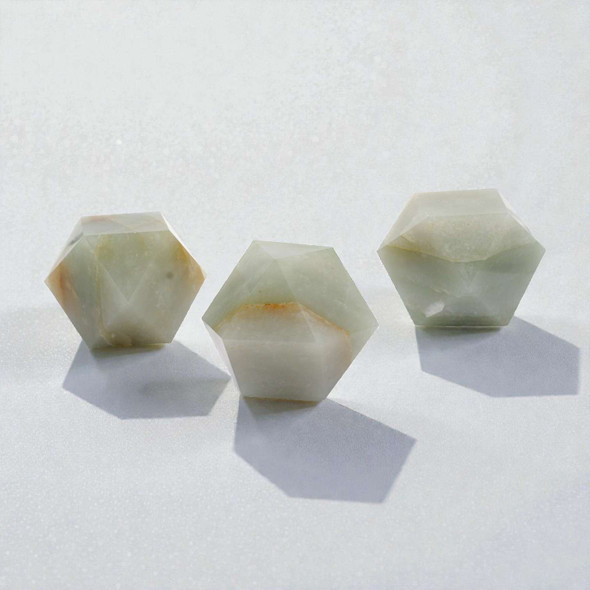 Jade Quartz Hexagonal Home décor crystal - 2 1/2 inch