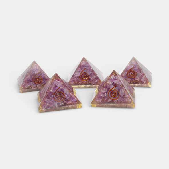 Halo Amethyst Orgonite Pyramid
