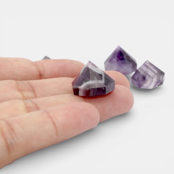 Amethyst Petite 6 Facets Cone Pyramid