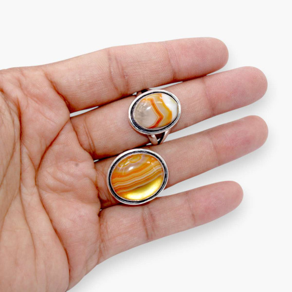 Carnelian Cabochon Ring - Adjustable size