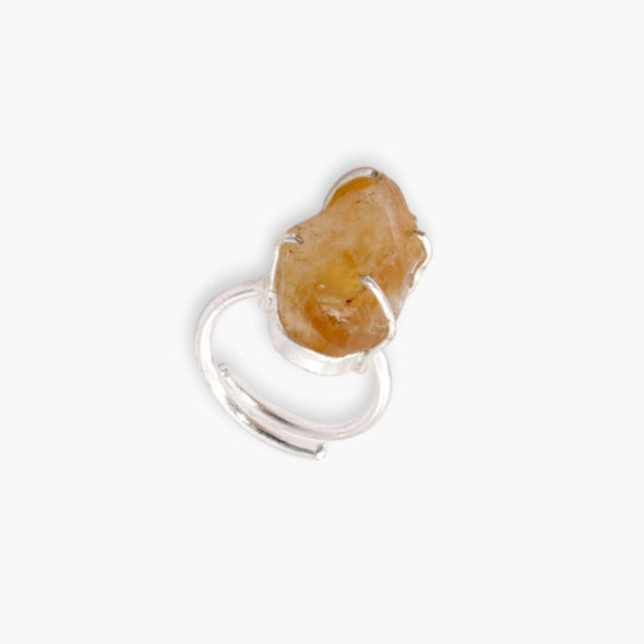 Raw Citrine Ring - Adjustable size