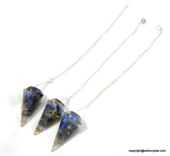 Lapis Lazuli Orgonite Pendulum - 6 Facets