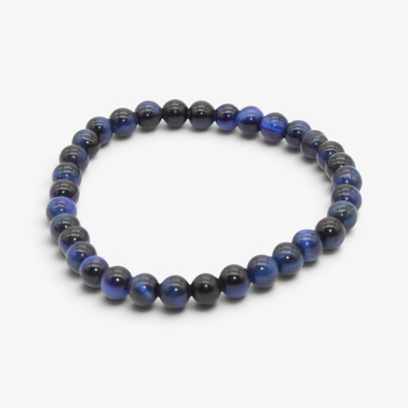 Blue Tiger Eye beads bracelet - 6 mm