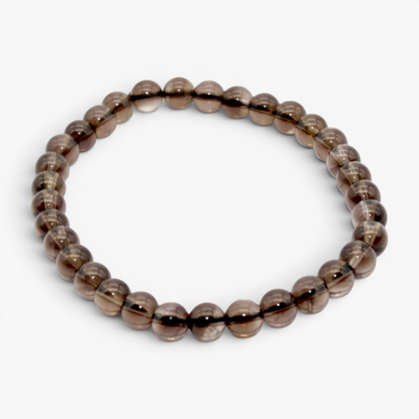 Smokey Quartz Beads Bracelet - 6 mm