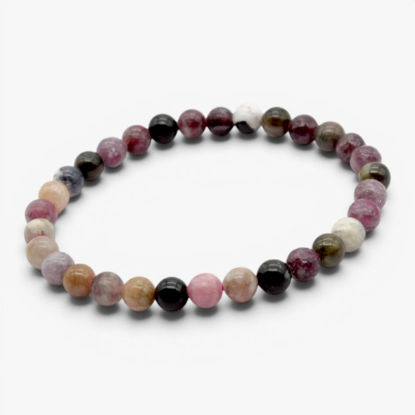 Multi Tourmaline Beads Bracelet - 6 mm