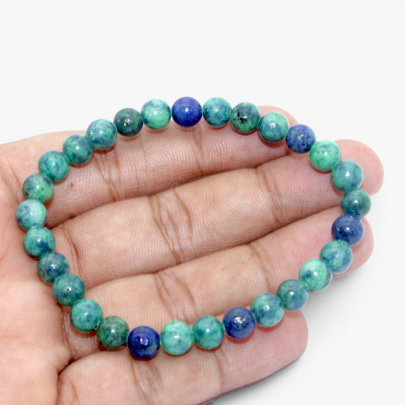 Azurite Beads Bracelet - 6 mm