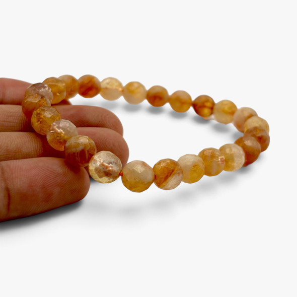 Citrine Faceted Beads Bracelets - 8 mm