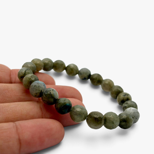 Labradorite Faceted Beads Bracelets - 8 mm