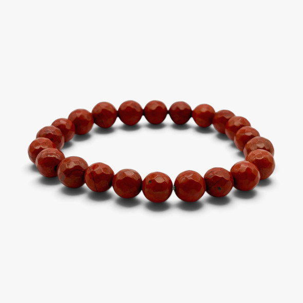 Red Jasper Faceted Beads Bracelets - 8 mm