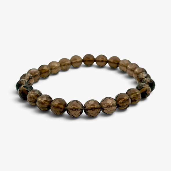 Smokey Quartz Faceted Beads Bracelets - 8 mm