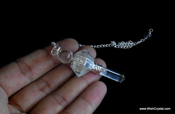 Crystal Quartz 3 Piece Hexagonal pendulum