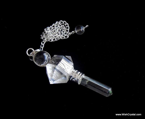 Crystal Quartz 3 Piece Hexagonal pendulum