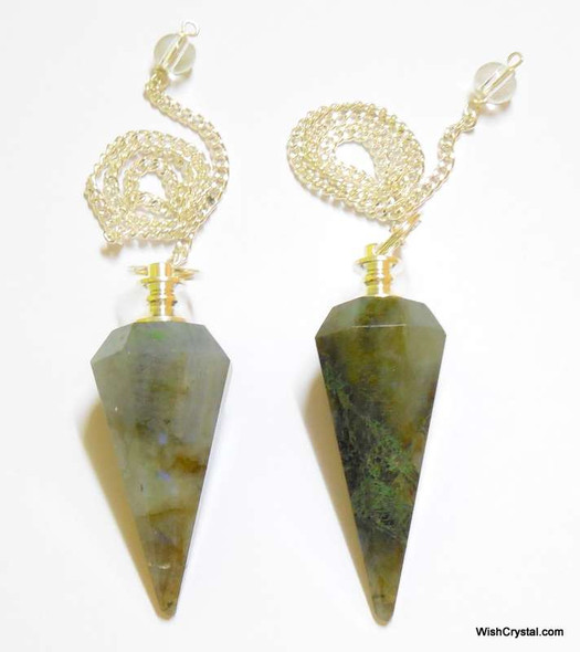 Labradorite 6 Facet Pendulum