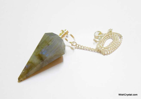Labradorite 6 Facet Pendulum