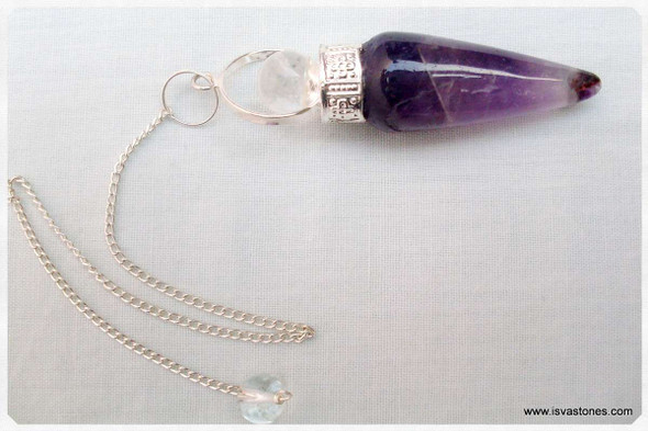 Amethyst Cone Shaped 2 Piece New Pendulum
