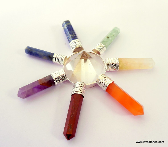 Natural 7 Chakra Stones Aura Energy Generator