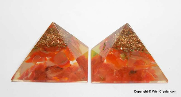 Red Carnelian Orgone Pyramid - 25 mm