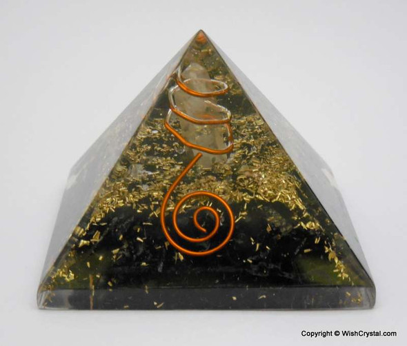 Black Tourmaline Orgonite Pyramid - 40 - 45 mm