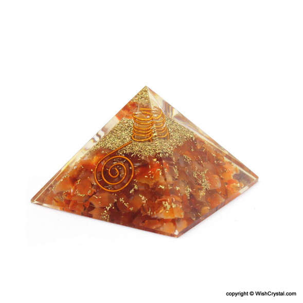 Red Carnelian Orgonite Pyramid - 40 - 45 mm