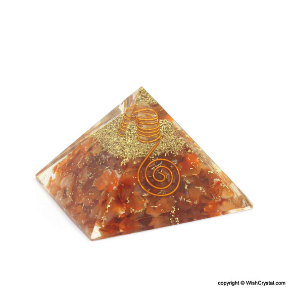 Red Carnelian Orgonite Pyramid - 40 - 45 mm