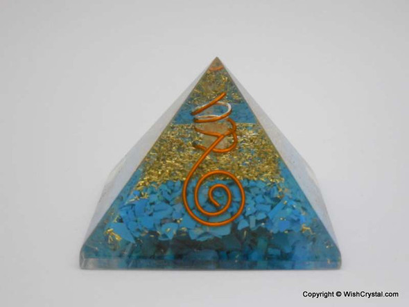 Halo Turquoise Orgone Pyramid - 40 - 45 mm
