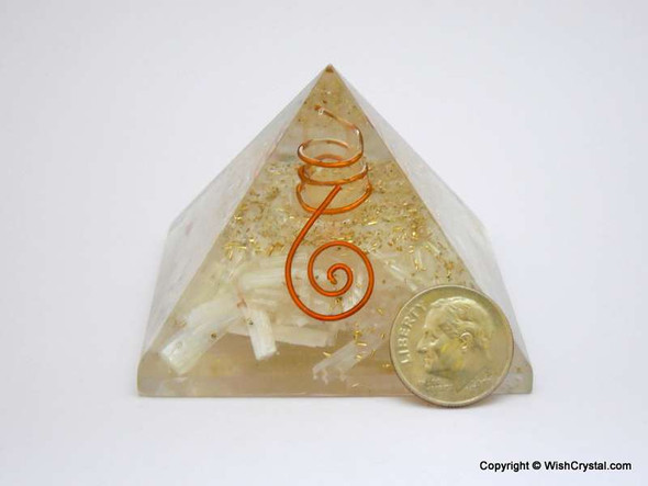 Selanite Orgone Pyramid - 40 - 45 mm