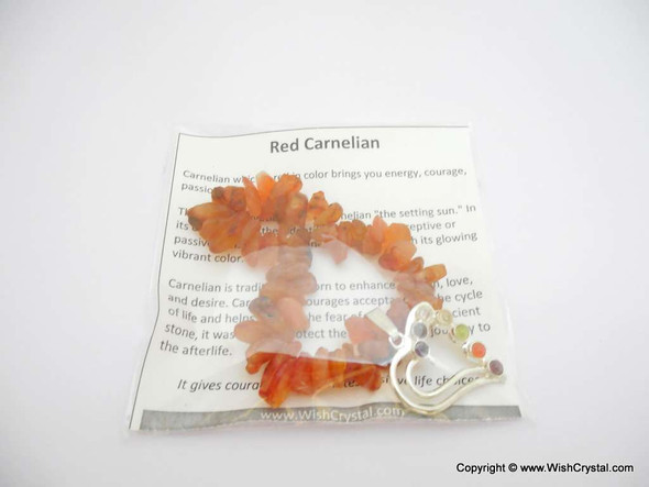 Carnelian Chakra Bracelet Charm Amulet Heart