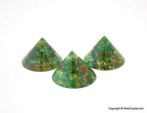 Green Aventurine Orgonite Conical Pyramid