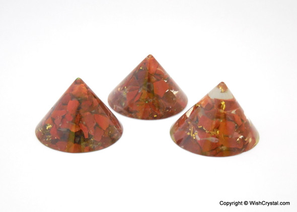 Red Jasper Orgonite Conical Pyramid