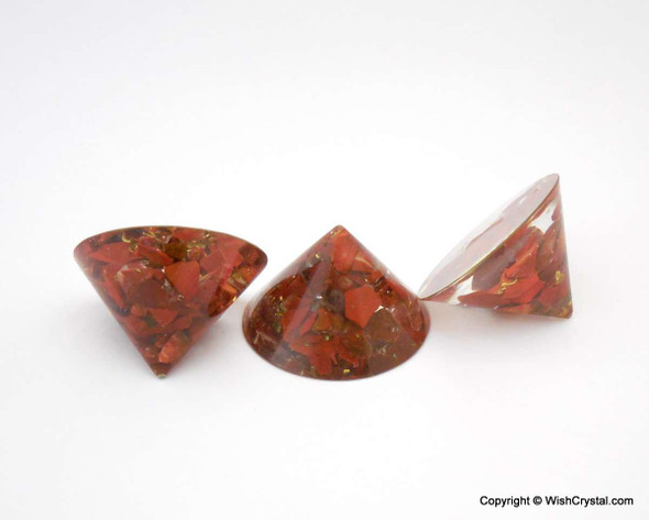 Red Jasper Orgonite Conical Pyramid