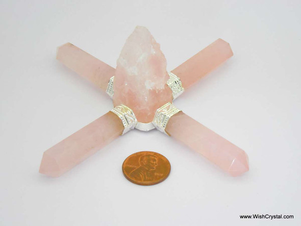Rose Quartz Rough Stone Aura Energy Generator