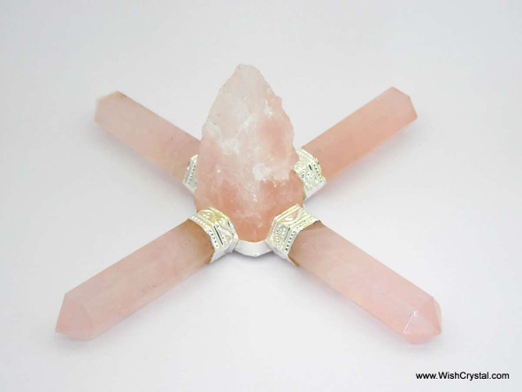Rose Quartz Rough Stone Aura Energy Generator