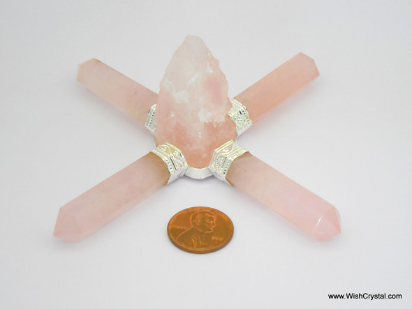 Rose Quartz Rough Stone Aura Energy Generator