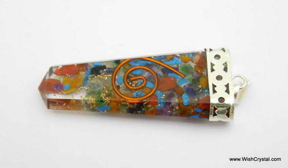 Orgonite Chakra Pendant with Crystals & Copper