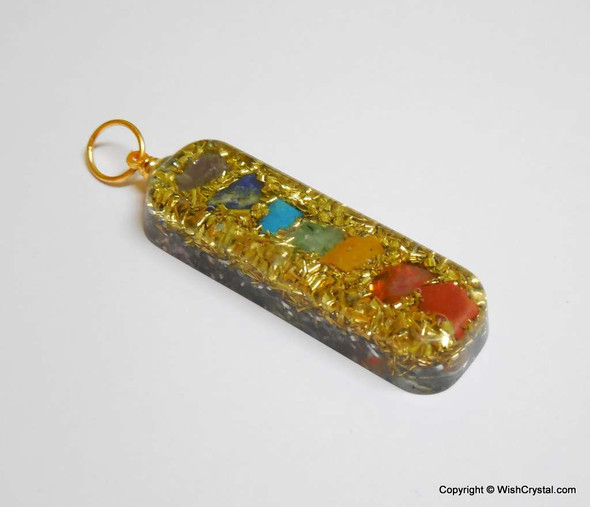 Orgonite Chakra Stone Pendant with Copper