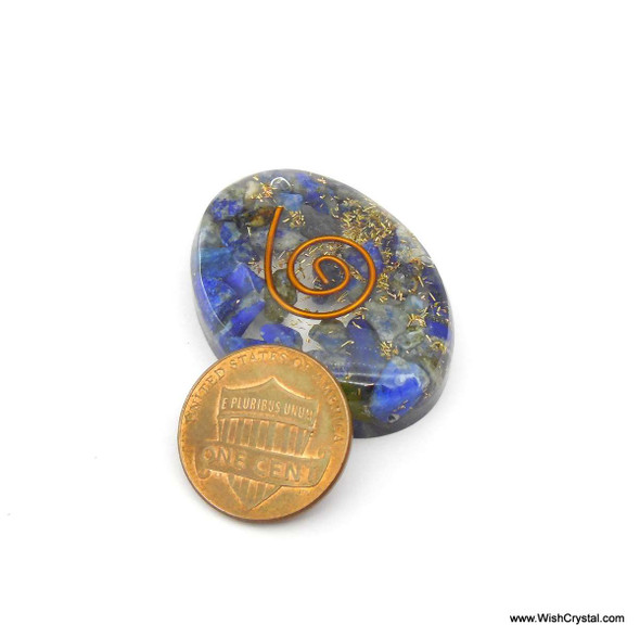 Lapis Lazuli Orgonite Oval Worry Stone