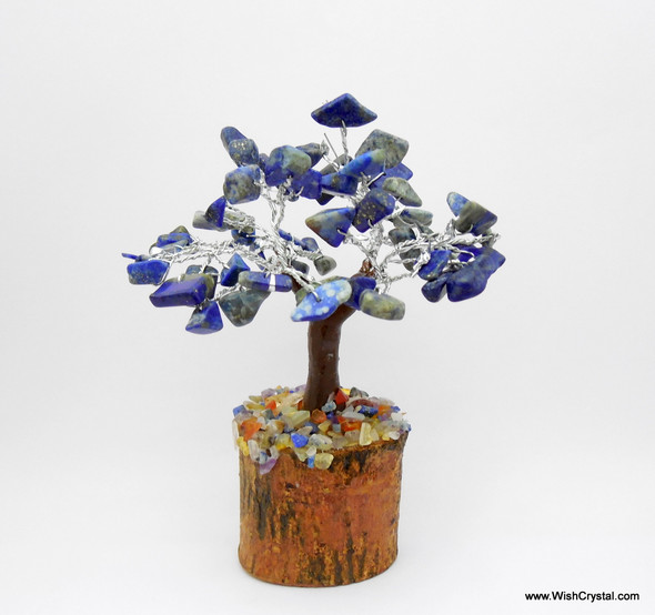 Lapis Lazuli Gem Tree Petite Natural Crystal Bonsai Tree - 4-inch