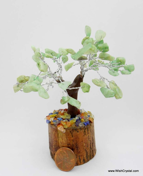 Jade Quartz Gem Tree Petite Natural Crystal Bonsai Tree - 4-inch