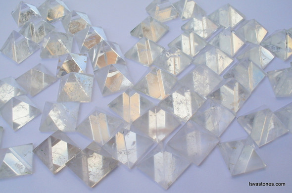 Bag of 50 Crystal Quartz Pyramid Natural Crystal Pyramids - 18 to 20 mm