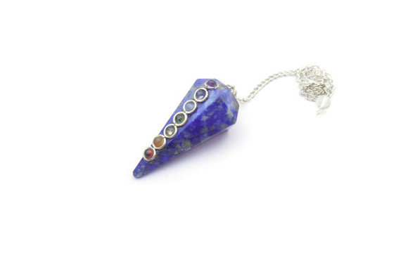 Chakra Stone Crystal Pendulum - Lapis Lazuli