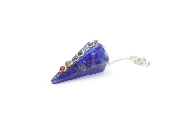 Chakra Stone Crystal Pendulum - Lapis Lazuli